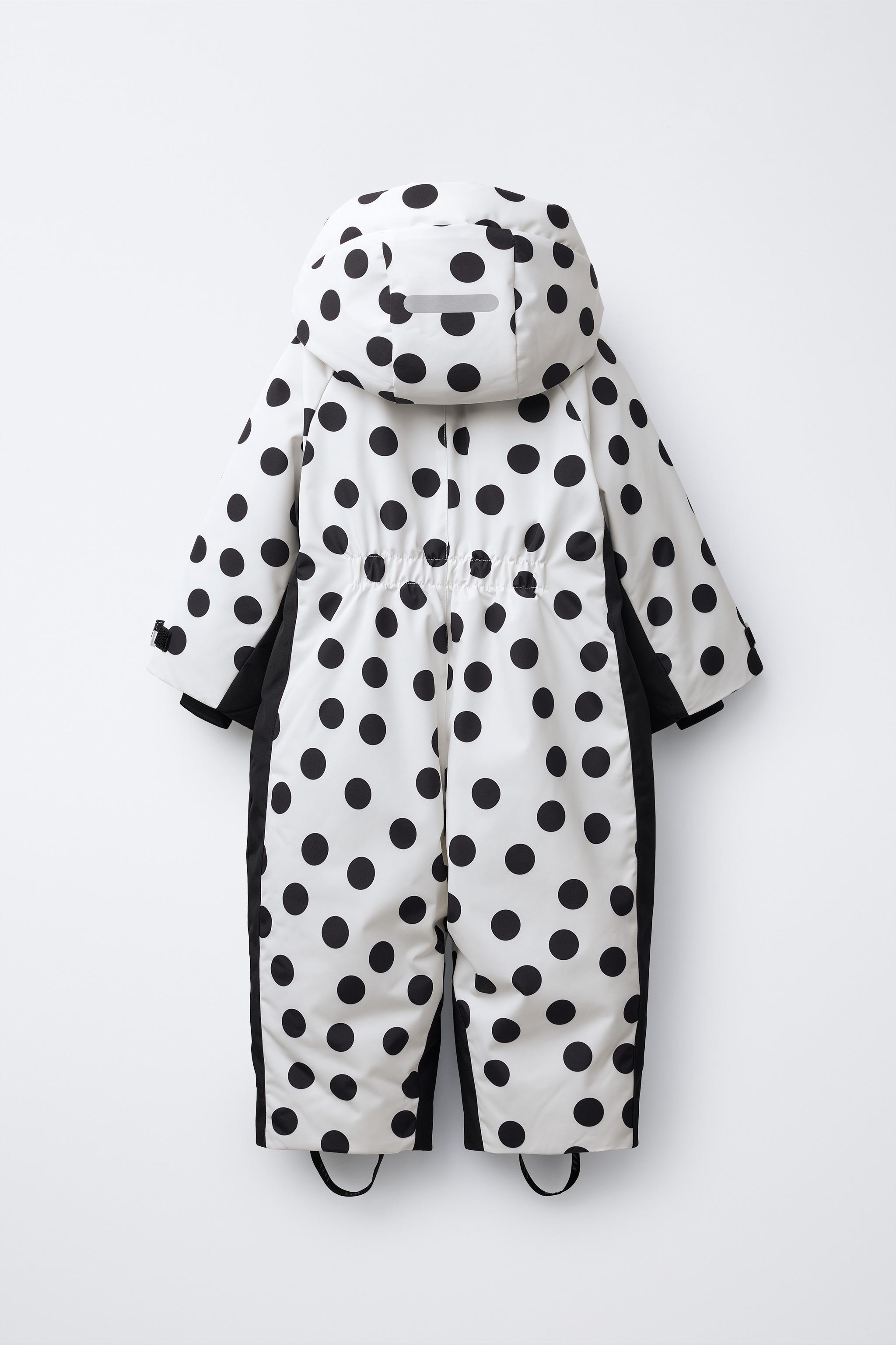 WATER RESISTANT AND WINDPROOF POLKA DOT JUMPSUIT